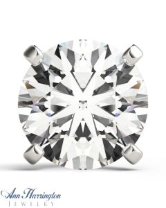 14k White or Yellow Gold 1/4 ct to 6 ct Round 4-Prong Tall Peg Head