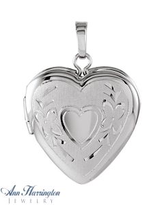 Sterling Silver Heart Shape Pendant Locket