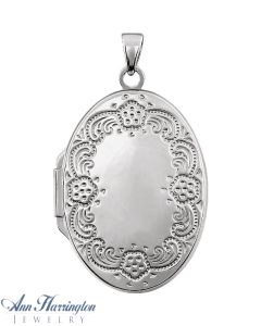 Sterling Silver Oval Shape Pendant Locket