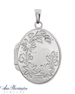 Sterling Silver Oval Shape Pendant Locket