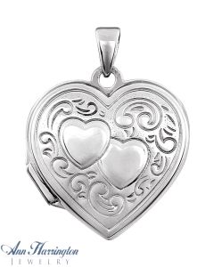 Sterling Silver Heart Shape Pendant Locket