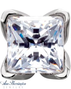 14k White Gold Princess Tulipset Peg Head, B314