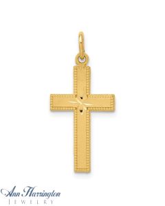 14k White or Yellow Gold 11.5x18.5 mm Cross Pendant, 2117