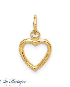  14k Yellow Gold 12x9.5 mm Heart Pendant