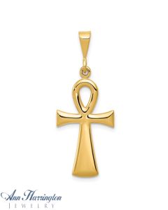 14k White or Yellow Gold 11.5x18.5 mm Cross Pendant, 2117