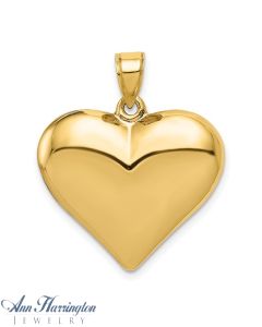 14k White or Yellow Gold 8x8 mm Heart Charm , 109