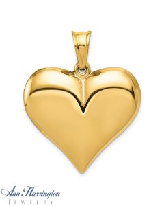 14k White or Yellow Gold 8x8 mm Heart Charm , 109