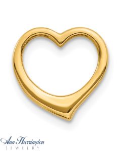 14k White or Yellow Gold 8x8 mm Heart Charm , 109