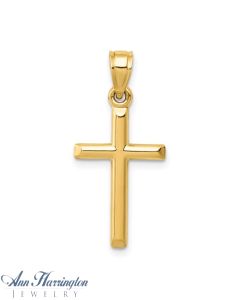 14k White or Yellow Gold 11.5x18.5 mm Cross Pendant, 2117