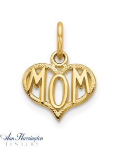 14k White or Yellow Gold 8x8 mm Heart Charm , 109