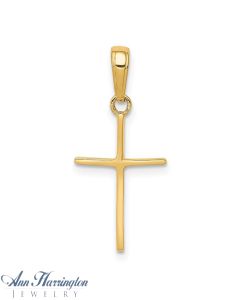 14k White or Yellow Gold 11.5x18.5 mm Cross Pendant, 2117