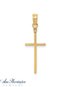 14k White or Yellow Gold 11.5x18.5 mm Cross Pendant, 2117