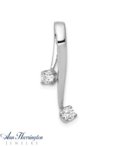 14k White Gold 1/5 ct tw Diamond Chain Slide