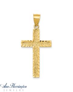 14k White or Yellow Gold 11.5x18.5 mm Cross Pendant, 2117
