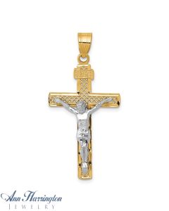14k White or Yellow Gold 11.5x18.5 mm Cross Pendant, 2117