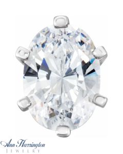 14k White, Yellow or Rose Gold 4 x 2.5 mm to 12x10 mm Oval Peg Head