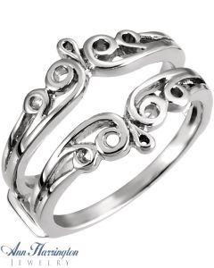 14k White, Yellow Gold, 18k Yellow Gold or Platinum Filigree Ring Guard, Ring Guards, Ring Enhancers, Ring Enhancer, D022