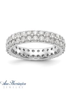 14k White Gold 2 ct tw Diamond Pave Eternity Band