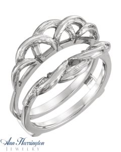 14k White, Yellow Gold or Platinum Openwork Ring Guard, D384