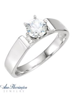 Platinum 4.5 mm Cathedral Solitaire Engagement Ring Mounting, D397
