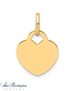 14k White or Yellow Gold 8x8 mm Heart Charm , 109