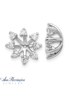 14k White or Yellow Gold .56 ct tw Diamond Earring Jackets