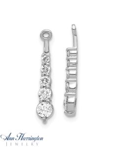 14k White or Yellow Gold .65 ct tw Diamond Earring Jackets