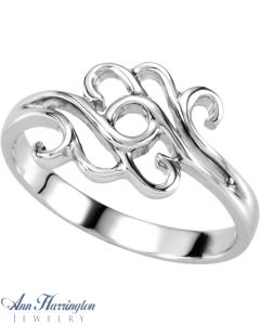 14k White or Yellow Gold Ring Mounting, E373