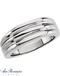 14k White or Yellow Gold Women's and Men's Wedding Band, E768