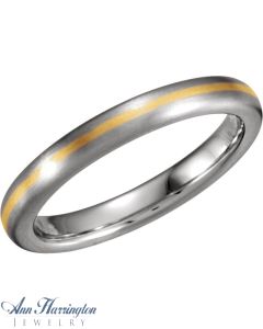 18k Yellow Gold/Platinum Women's And Men's Comfort Fit Wedding Band, E772