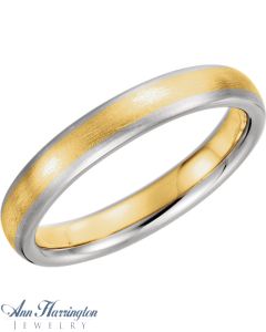 14k 2-Tone 4 mm Women's And Men's Comfort Fit Wedding Band, E835
