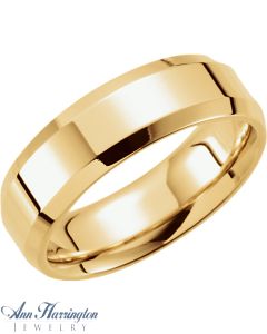 14k Yellow or White Gold Women's And Men's Comfort Fit Wedding Band, E977