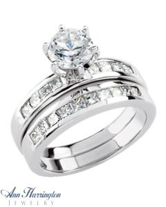 14k White or Yellow Gold 3/8 ct tw Diamond Engagement Ring Semi Mounting