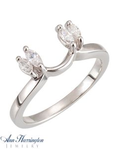14k White or Yellow Gold 3/8 ct tw Diamond Ring Enhancer, F0160