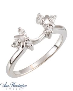 14k Yellow or White Gold 1/8 ct tw Diamond Ring Wrap, F0170