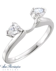 14k White or Yellow Gold 1/4 ct tw Diamond Pear Shape Ring Wrap, F0173