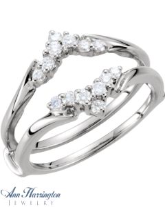 14k White or Yellow Gold 1/4 ct tw Diamond Cluster Ring Guard, F0182