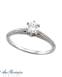 Platinum 1/3 ct Diamond Engagement Ring, F0278