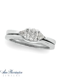 Platinum 1/2 ct tw 3 Stone Trillion Cut & Round Diamond Engagement Ring, F0281