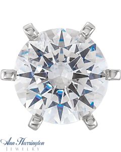 14k White or Yellow Gold 5 to 16 mm Round 6-Prong Pre-Notched Peg Head