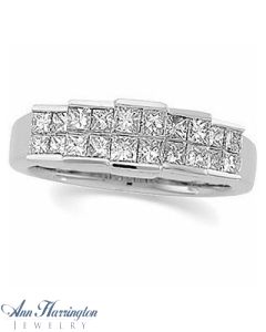 14k White or Yellow Gold 1 ct tw Princess Cut Diamond Anniversary Band, F1371