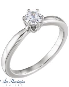14k White or Yellow Gold 1/2 ct Diamond Solstice Solitaire Engagement Ring, F1410