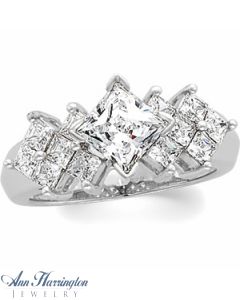 14k White or Yellow Gold 1 1/6 ct tw Diamond Engagement Ring Semi Mounting, F1557