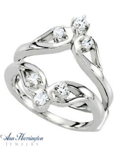 14k White or Yellow Gold 1/4 ct tw Diamond Ring Guard, F1610