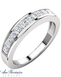14k White, Yellow Gold or Platinum 1 ct tw Princess Cut Diamond Anniversary Band, F2181