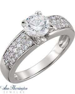 Platinum 1/2 ct tw Diamond Engagement Ring Semi Mounting