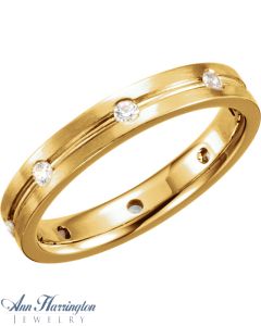 14k Yellow or White Gold 1/3 ct tw Women's and Men's Diamond Wedding Band