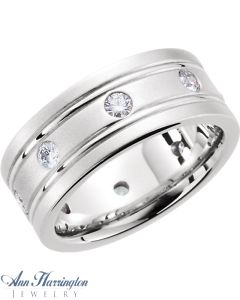 14k White Gold 1/2 ct tw Women's and Men's Diamond Wedding Band