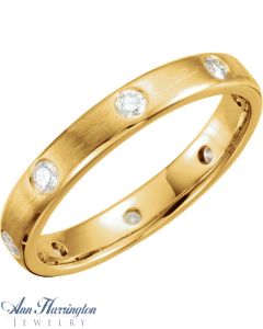 14k Yellow or White Gold 1/2 ct tw Diamond 4 mm Women's and Men's Wedding Band