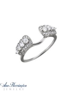 14k White Gold 1/2 ct tw Diamond Antique Style Ring Enhancer, F3968